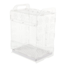 ROSENICE 1Pc Acrylic Bird Cage Durable Cockatoo Cage Parrot Hutch Birds Feeding Container