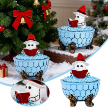 Christmas Ghost Bubble Bath Lamp Cute Bathtub Ghost Night Lights for Bathroom Christmas Decor