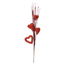 Heart Tree Topper Red Pink Glitter Foam 17 inch