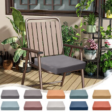 Non-Slip Artificial Leather Chair Cushion Square Washable