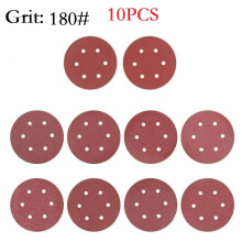 9 Inch 225Mm! 10Pcs Sanding Discs Sandpaper, 6 Holes, Sanding 60 120 180 240 400 Grits Sand Paper For Random Orbital Sander
