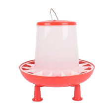 Chicken Feeder with Lid and Legs, Hanging Gravity Poultry Feeder for Chicks, Quail, Pigeons (S)
