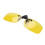 Rectangle Clear Yellow Lens Rimless Clip  Night Vision Driving Glasses 1