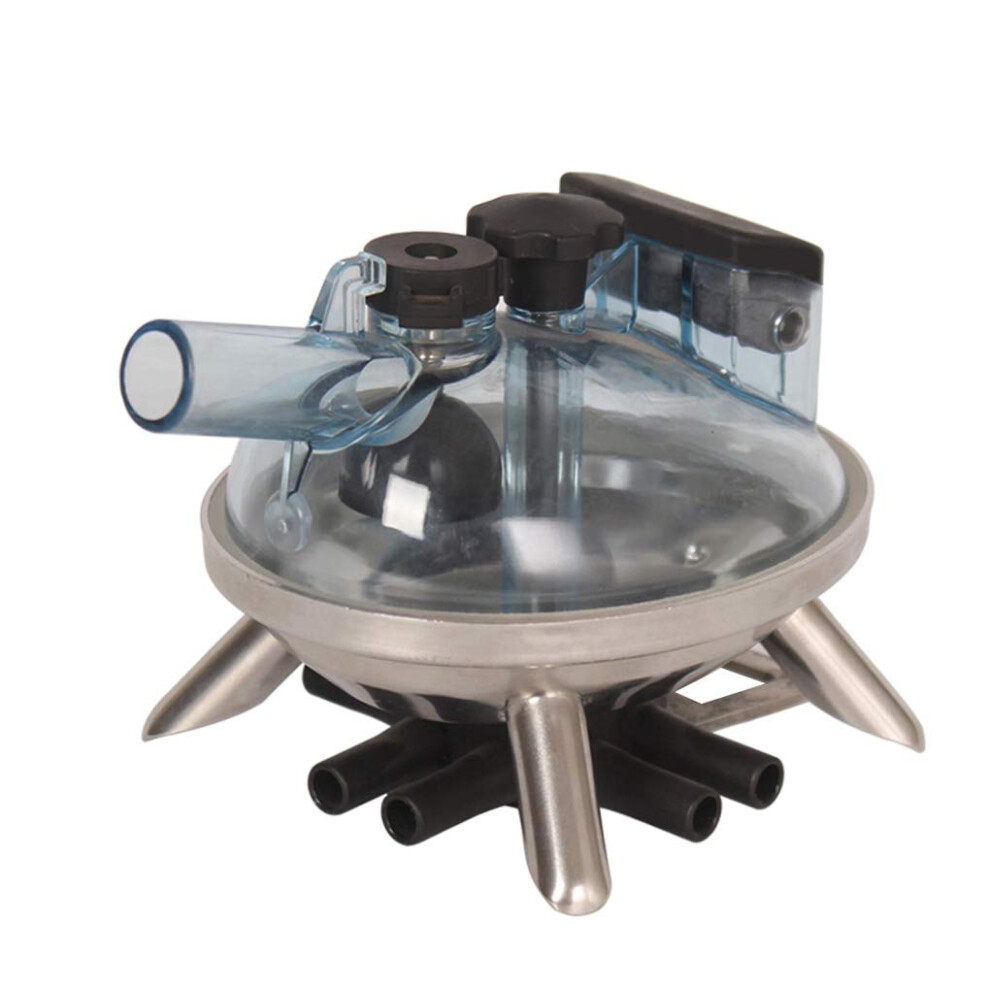 Milking Claw 240cc Stainless Steel Milk Collector with Base Manifolds and Polycarbonate Lid