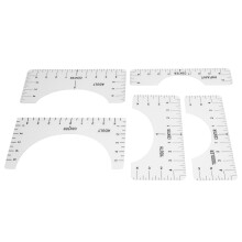 T Shirt Ruler Reusable PVC Guideline for T-Shirt Necks and Body Measurement