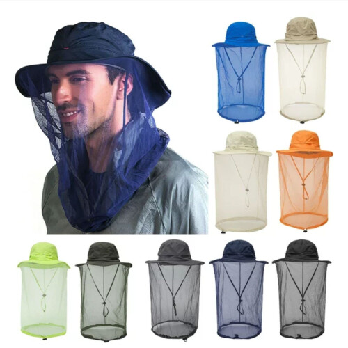 Beekeeper Hat with Veil and Mesh Net, Wide Brim Design, Breathable Full Coverage Protection, E L 1