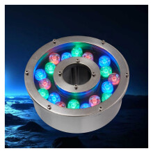 Underwater LED Fountain Light IP68 Waterproof 6W 12V Green Pond LED Ring Light Garden Landscape