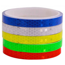5 Stück 8 Meter Langes PVC-Reflexband, Reflektierende Aufkleber für Fahrradräder, Leuchtende Dekorationen für Mountainbikes und Motorräder