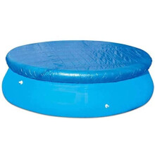 10FT Round Solar Pool Cover for Above Ground Pools, Energy Saving Debris Protection Water Saver