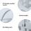 Coș de rufe din plastic, alb, 38 l, înalt, cu mânere 5