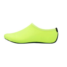 Water Socks Waterproof NonSlip for Diving Snorkeling Swimming, Unisex Fluorescent Green, 1 Pair S