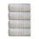 Ensemble de 4 serviettes de bain en polyester blanc, 72 x 34 cm 2