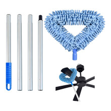Plumeau efficace en tissu doux avec tige en aluminium-Bleu 1