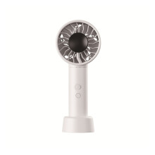 USB Rechargeable Mini Fan Portable Handheld Fan with 100-White