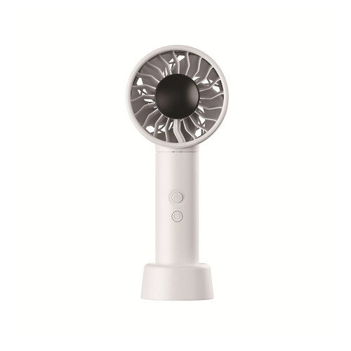USB Rechargeable Mini Fan Portable Handheld Fan with 100-White