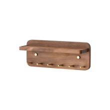 Decorative Brass Key Hanger With 6 Strong Rings And Wooden-a