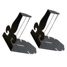 2Pcs Premium Metal Plant Stands With Stylish Balcony-Black