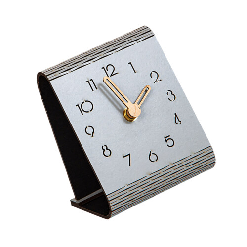 Horloge de table, de bureau et d'étagère, sans tic-tac,-Gris