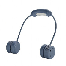 Wearable Fan Wearable Fan Portable Bladeless Fan 3 Speed-Blue