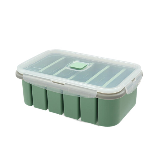 Bentos-Box aus lebensmittelechtem Silikon, stapelbares-Grün 6