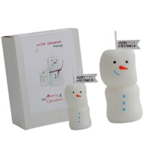 2pcs Snowman Candle for Holiday Decoration Soybean Wax Blend