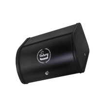 Rustics Iron Bread Bin Roll Top Closure Spacious Bakery-Black