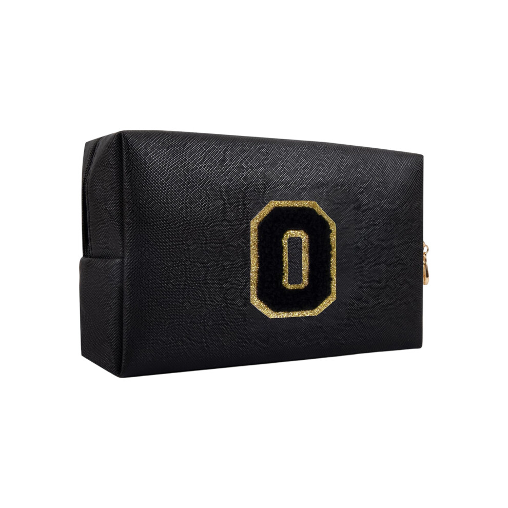 Black Large Capacity Waterproof Travel Cosmetic Organizers Pu- O