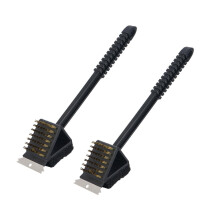 Grill Brush Set 2 Pack BBQ Grill Cleaning Brushes for Outdoor Barbecue Grates with Plastic Handles