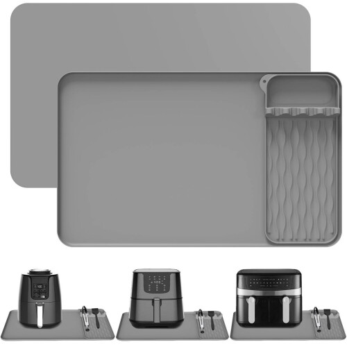 Heatproof Silicone Mat For Kitchen Countertops Spill-Grey
