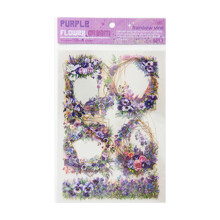 High Clarity Retro Paster Perfect for-Purple Flower Dream