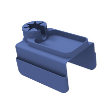 Permanent Sofa Side Tray for Coffee Cups Phones-Deep Blue