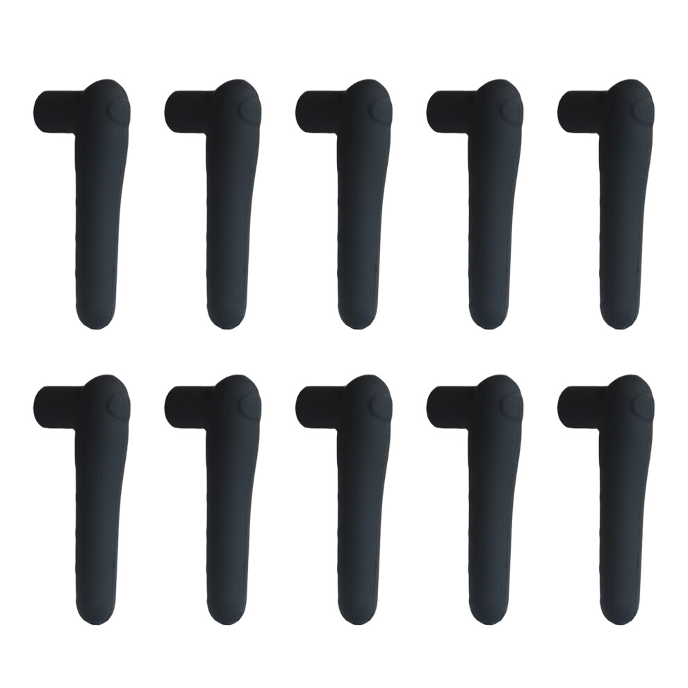 10Pcs Elastomer Handle Protectors Stable Hold Against-Black 7696001660201