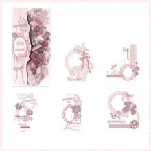 Artistic Adhesive Sticker For Scrapbooking And-Fog colored poem