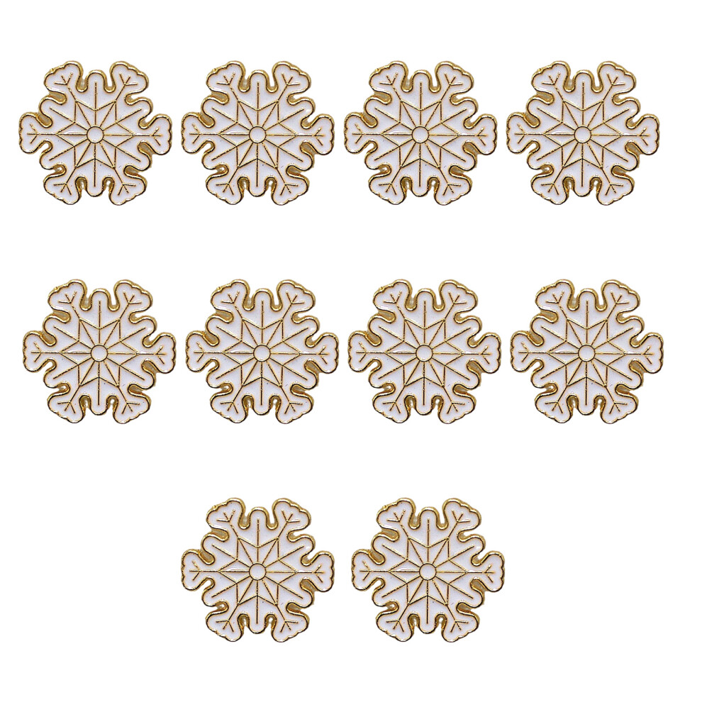 Handcraft Alloy Snowflake Brooch With Secure Clasp and Enameled