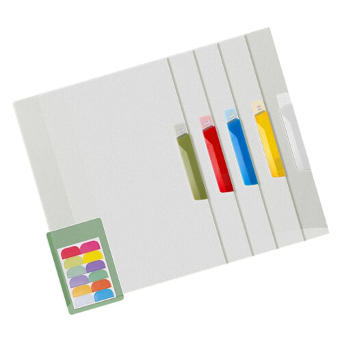 5/6Pcs File Sleeve Document Protector with Side Open-5 packs