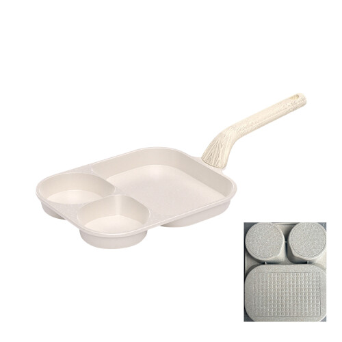 4 Section Breakfast Frying Extent Aluminum Building Nonstick