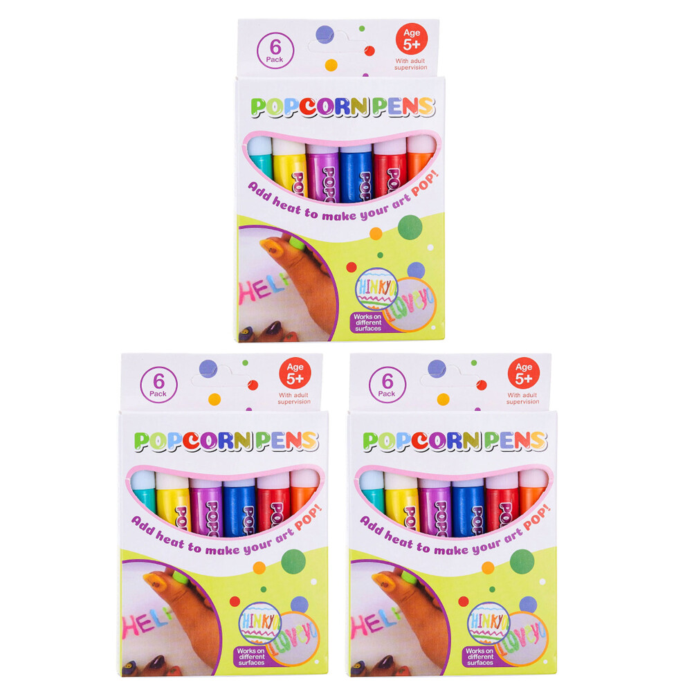 Bubble Drawing Pen Popcorn Printing Pen For Kids Card-3 Sets 7696001662656