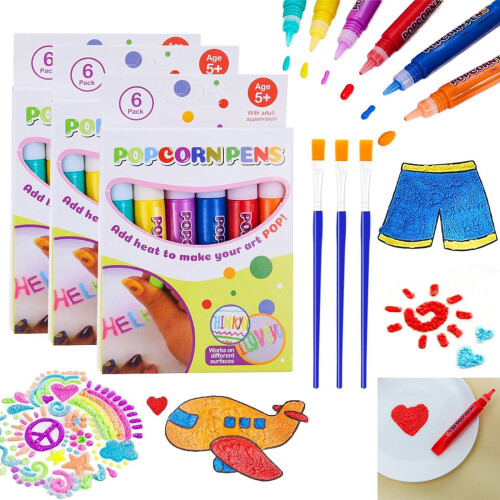 Creative Three Dimensional Puffing Pen Set Assorted-Single box 2