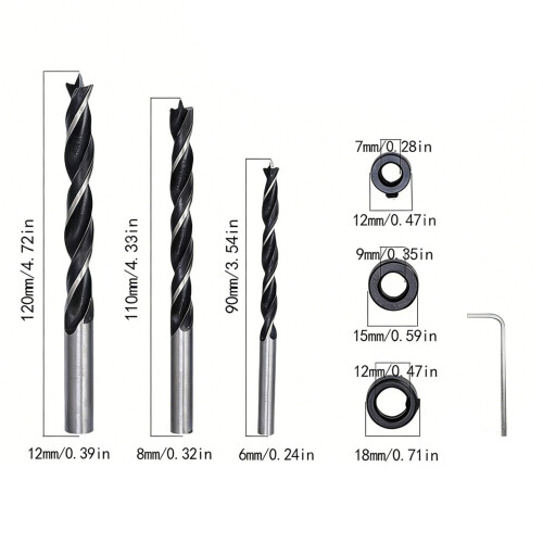High Precise Wood Dowel Jig Kit Includes 3 drill Bit For 2
