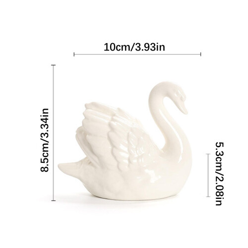 Black White Duck Ceramic Figurine Centerpieces Decors-Black 1 1