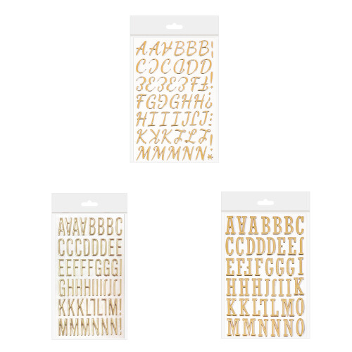 3 Sheets Selve Adhesive Letter Sticker Small-slab serif 1