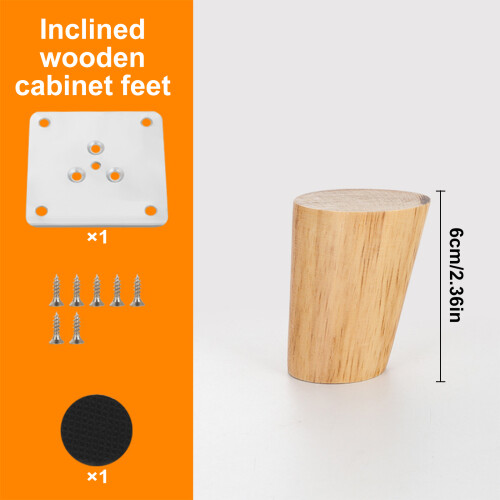 Nordic Design Cabinet Support Legs Solid Wood Stand-6cm Direct 2