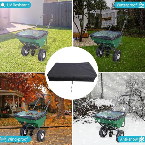 Waterproof Yard Spreader Protector Housing Case Skin Tool-Black 1