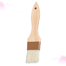 Basting Brush with Wooden Handle, Natural Bristle, 1pc Pastry Brush for BBQ Grilling and Baking