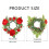 Artificial Flower Wreath Valentine's Day Candle-Light Pink 4