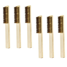 Wire Brush Set, 6 Piece Copper Wire Brushes for Rust Removal, Polishing and Metal Prep