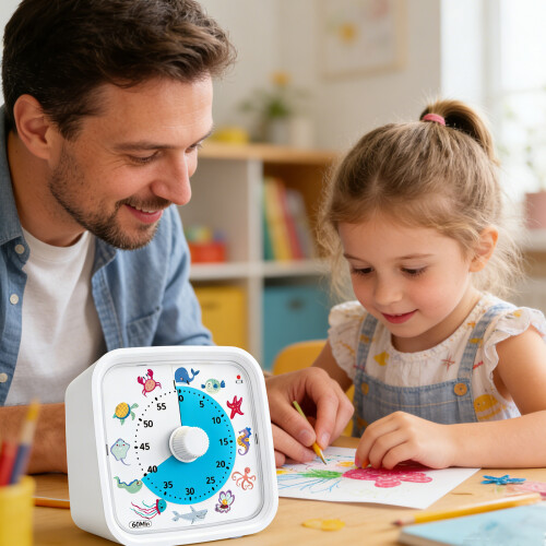 Multifunctional Childrens Learning Timers With 3 Sound-White 1