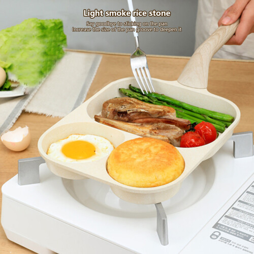 4 Section Breakfast Frying Extent Aluminum Building Nonstick 1