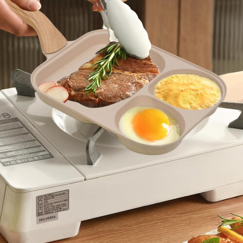 4 Section Breakfast Frying Extent Aluminum Building Nonstick 2