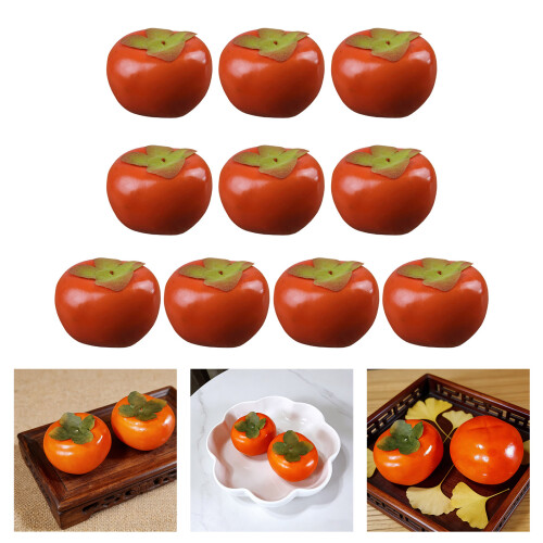 10 pièces kakis artificiels modèle 8cm Simulation réaliste kakis 1
